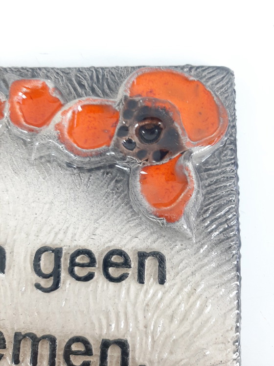 Image 1 of Jan Van Erp Wall Tile With Text