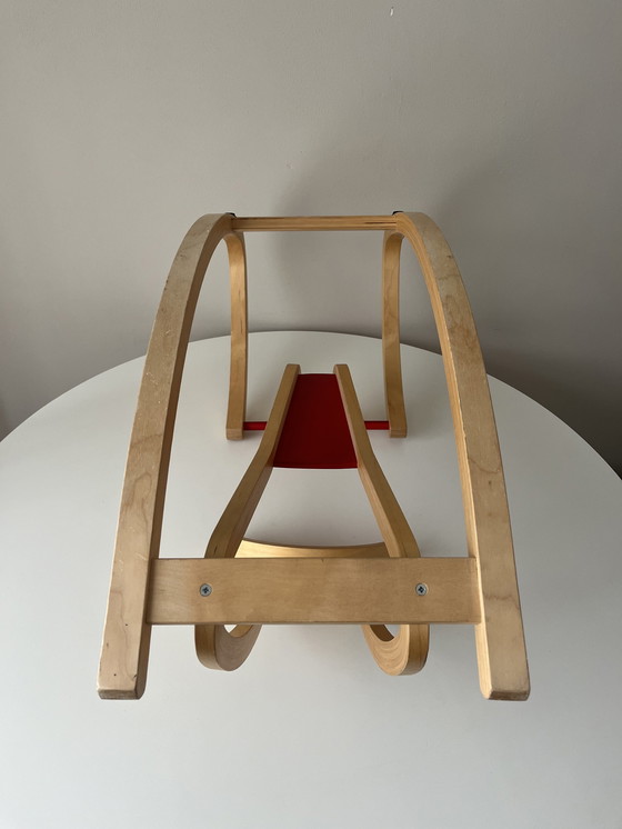 Image 1 of Fauteuil à bascule enfant en contreplaqué du milieu du siècle