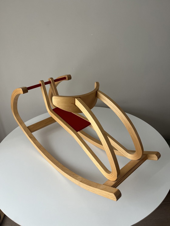 Image 1 of Midcentury plywood children rocking chair