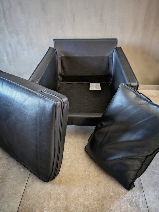 Image 1 of 2x Modern leather armchairs