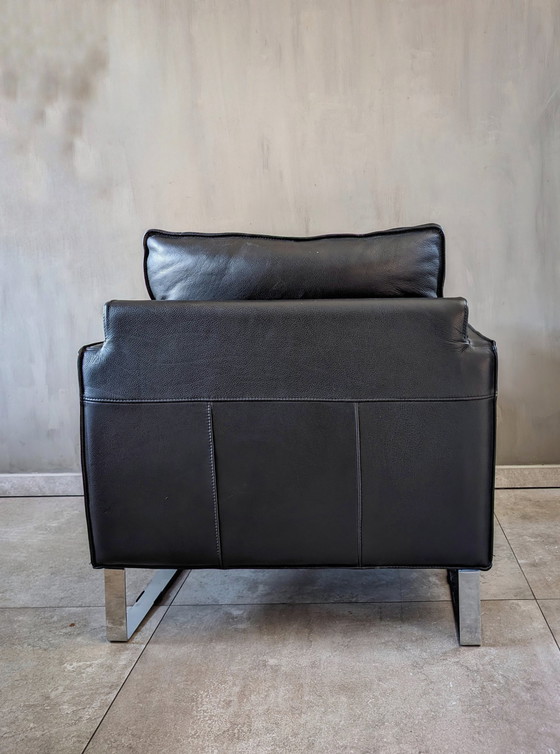 Image 1 of 2x Modern leather armchairs