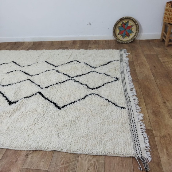 Image 1 of Handmade Beni Ouarain Carpet Of Wool - Tapis Beni Ouarain En Laine Fait Main