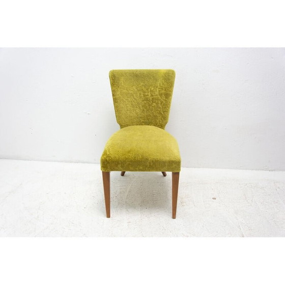 Image 1 of Set of 4 vintage Art Deco dining chairs H-214 by Jindrich Halabala for Úp Závody, 1950s