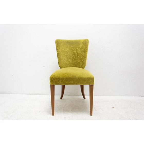 Image 1 of Set of 4 vintage Art Deco dining chairs H-214 by Jindrich Halabala for Úp Závody, 1950s