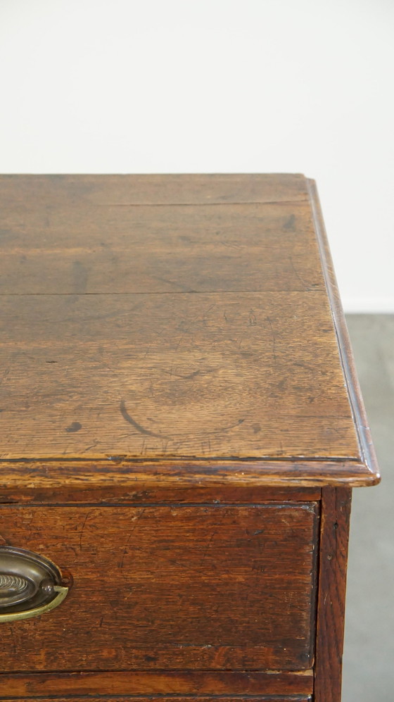 Image 1 of Oak Antique Chest of Drawers With 5 Drawers