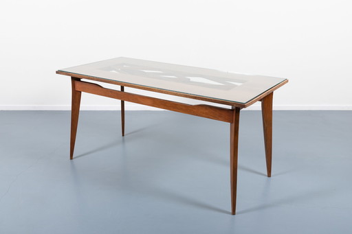 Architectural Italian Mid-Century Modern table from 1950s