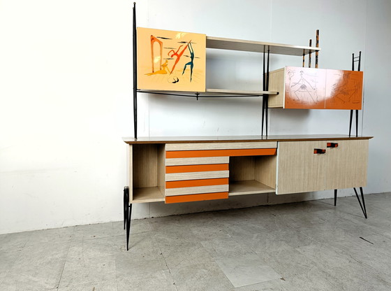 Image 1 of Mid century italian free standing wall unit