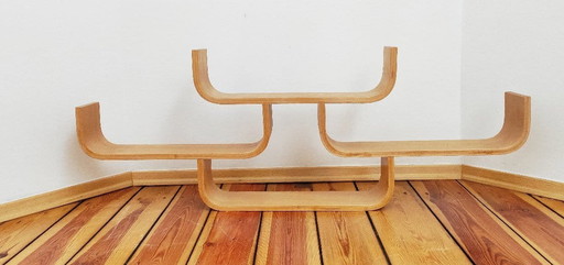 Czechoslovak Plywood Shelf By Ludvik Volak For Drevopodnik Holesov, 1960S