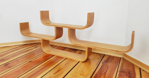 Czechoslovak Plywood Shelf By Ludvik Volak For Drevopodnik Holesov, 1960S