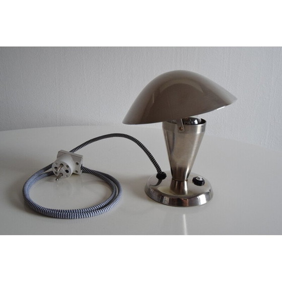 Image 1 of Vintage chrome and plastic table lamp, Czechoslovakia 1930