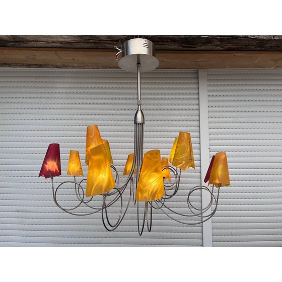 Image 1 of Vintage silver chandelier by Maison le Dauphin, 1990