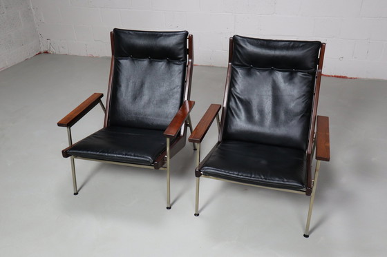 Image 1 of Pair Of Lounge Chairs Model 1611 By Rob Parry For De Ster Gelderland, 1952