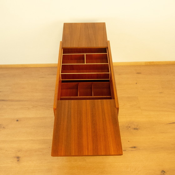 Image 1 of Rollable knitting/sewing box by Opal, walnut, 1960s