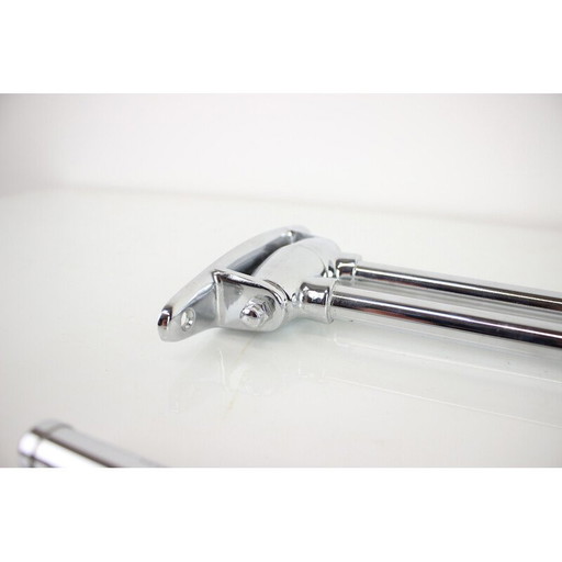 Vintage chrome steel wall hanger, Czechoslovakia 1950