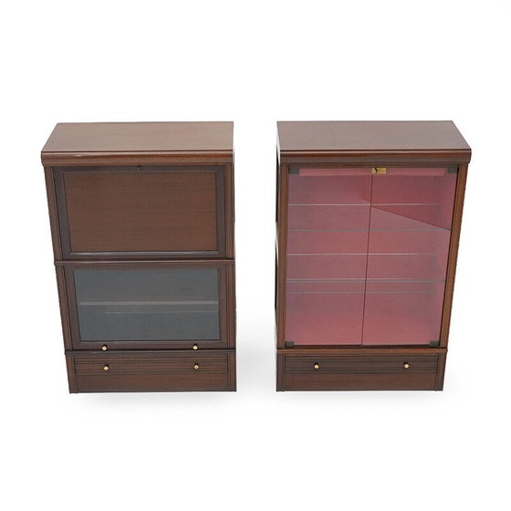 Image 1 of Vintage modular sideboard in mahogany veneered wood for Md, France 1970