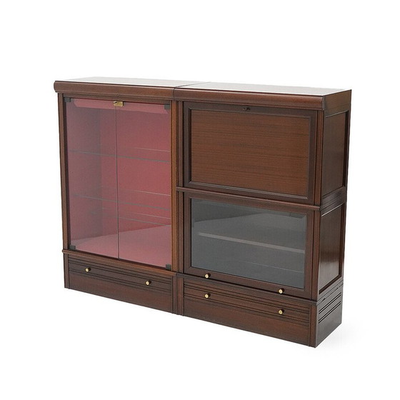 Image 1 of Vintage modular sideboard in mahogany veneered wood for Md, France 1970