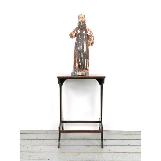 Image 1 of Mid century Southern European polychrome Saint religious figure