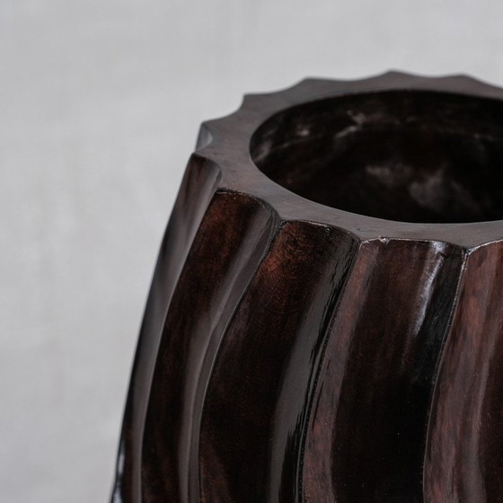 Image 1 of Vaso decorativo francese in legno d'epoca, anni '80