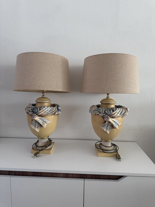 2x Set de lampes italiennes vintage