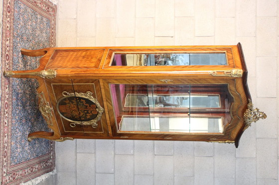 Image 1 of Marquetry Prticular Display Cabinet 