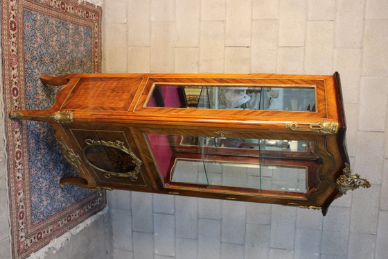 Image 1 of Marquetry Prticular Display Cabinet 