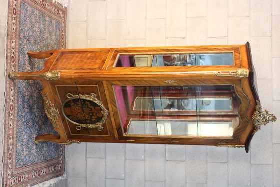 Image 1 of Marquetry Prticular Display Cabinet 