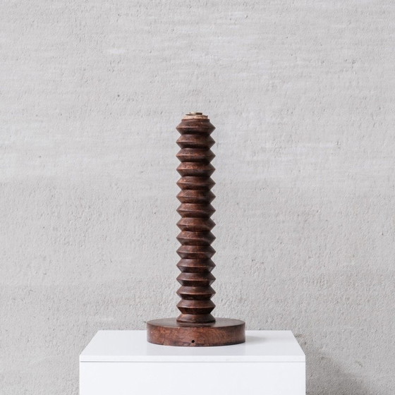 Image 1 of Vintage oakwood French table lamp