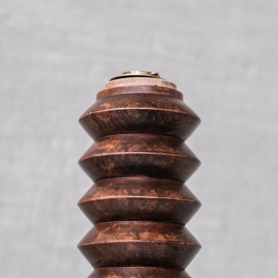 Image 1 of Vintage oakwood French table lamp