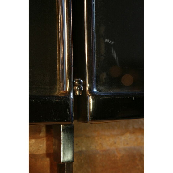 Image 1 of Vintage folding mirror in thick steel, Poland 1930