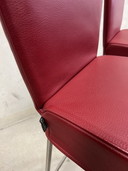 2x Label Orea Bar chair red leather