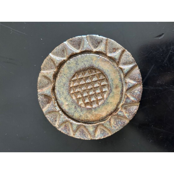 Image 1 of Set of 4 vintage stoneware trivets, 1970