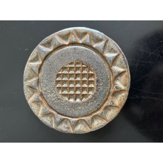 Image 1 of Set of 4 vintage stoneware trivets, 1970