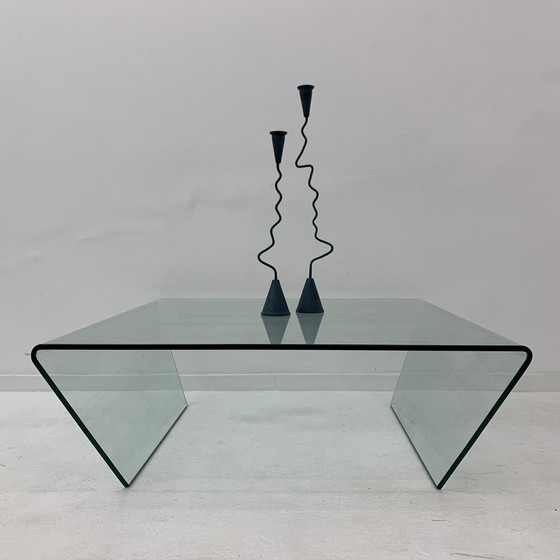 Image 1 of Post modern glass coffee table, 1980’s