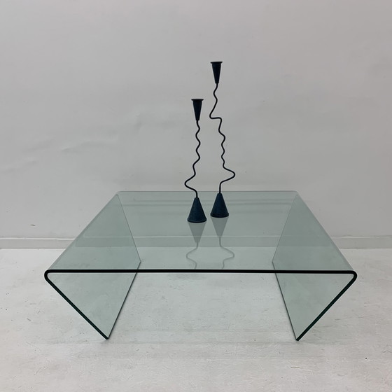 Image 1 of Post modern glass coffee table, 1980’s