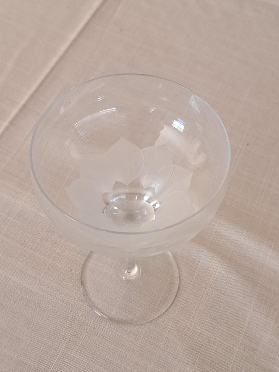 Image 1 of 19x Studio Rosenthal Collection Lotus Motif Crystal Glasses