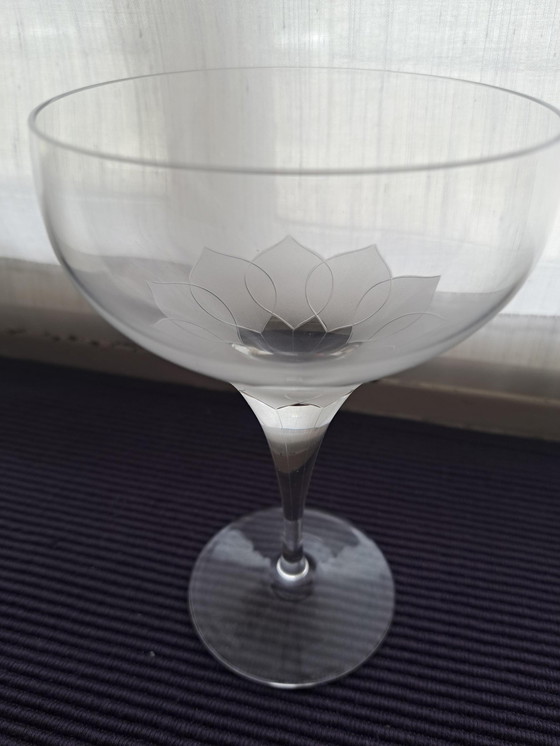 Image 1 of 19x Studio Rosenthal Collection Lotus Motif Crystal Glasses