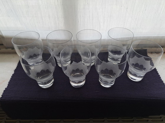 Image 1 of 19x Studio Rosenthal Collection Lotus Motif Crystal Glasses