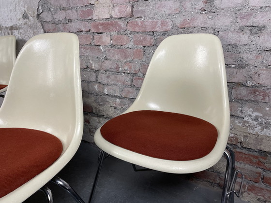 Image 1 of 4x Vitra Herman Miller DSS fiberglass chair by Charles & Ray Eames