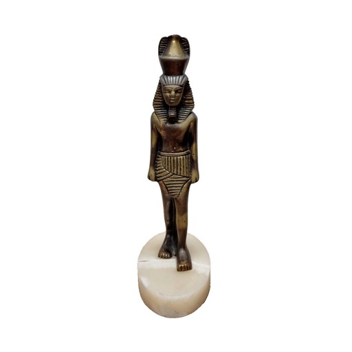Vintage Bronze Pharaoh Statue From The 60s/70s