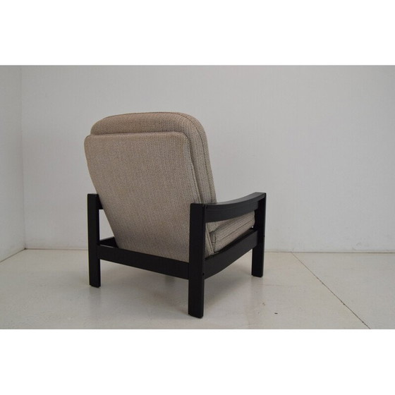 Image 1 of Vintage fabric and wood armchair for Hikor Písek, Czechoslovakia 1980