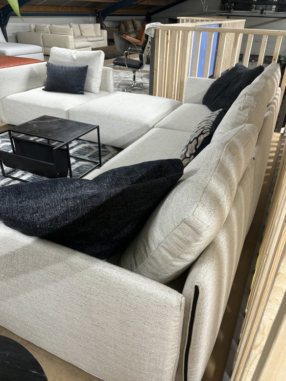 Image 1 of Minotti Milano modular corner sofa in fabric G ecru / beige