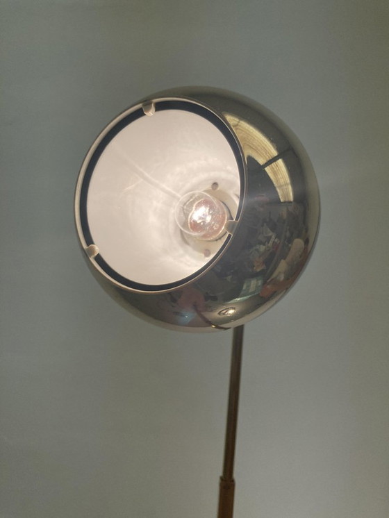 Image 1 of 2X Telescopic Extendable And Adjustable Brass Desk Lamps, Germany, 1970S