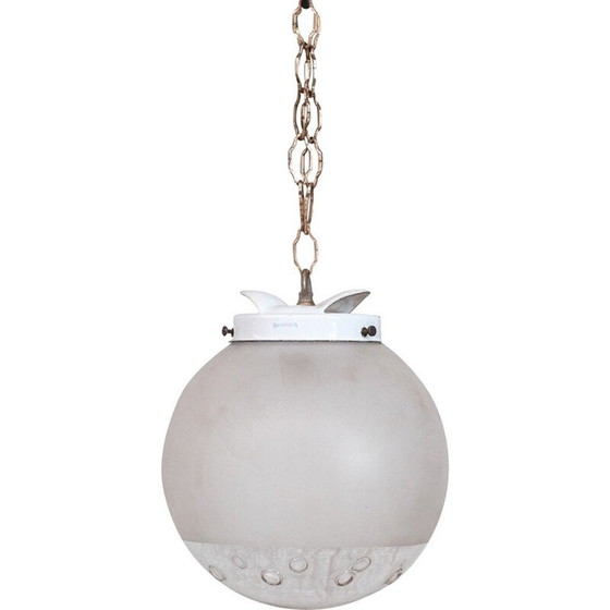 Image 1 of Vintage two tone glass pendant lamp, Germany 1900s