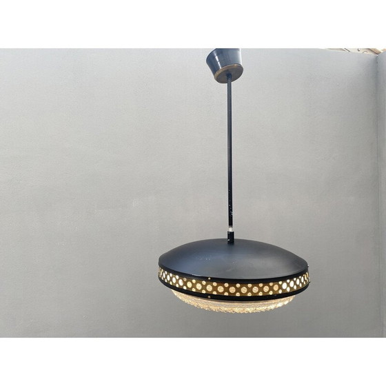 Image 1 of Vintage Space age metal and brass pendant lamp by Ludib Bratislava, Czechoslovakia 1970