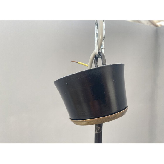 Image 1 of Vintage Space age metal and brass pendant lamp by Ludib Bratislava, Czechoslovakia 1970