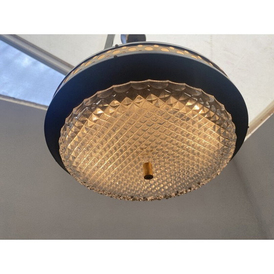 Image 1 of Vintage Space age metal and brass pendant lamp by Ludib Bratislava, Czechoslovakia 1970