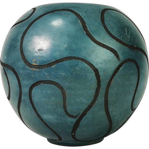 Jarrón de cerámica vintage, Alemania, década de 1950