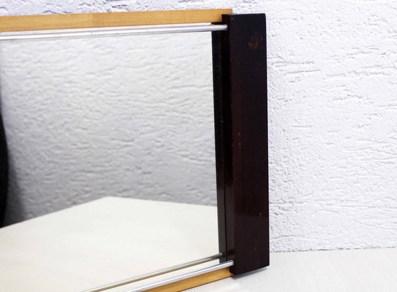 Image 1 of Mirror tray in wood and metal