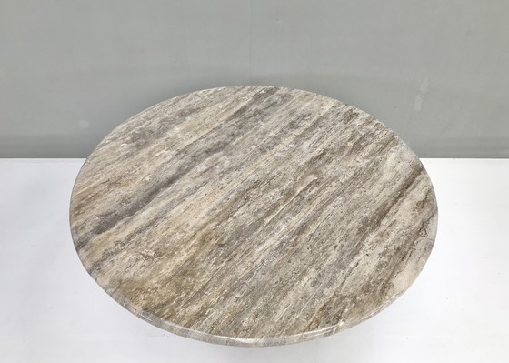 Image 1 of Modern Grey Travertine dining table