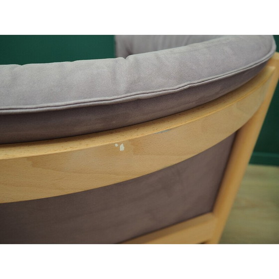 Image 1 of Vintage Lilac velour sofa, Denmark 1970s